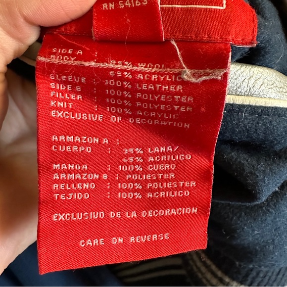 New England Patriots wool & leather bomber jacket - Picture 13 of 15